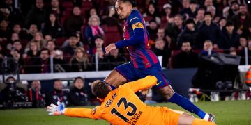 Le but de Raphinha lors du match face à l'Atlético