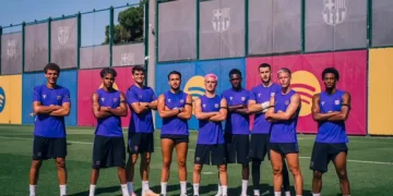 L'équipe du Barça s'entraîne contre Elche. Compte X officiel du FC Barcelone